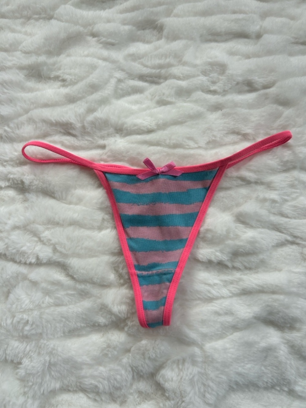 Striped Thong Panty XL